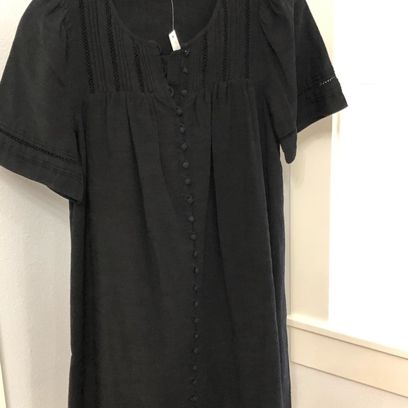 Madewell Pleated Button-Front Shift Dress - Picture 5 of 7